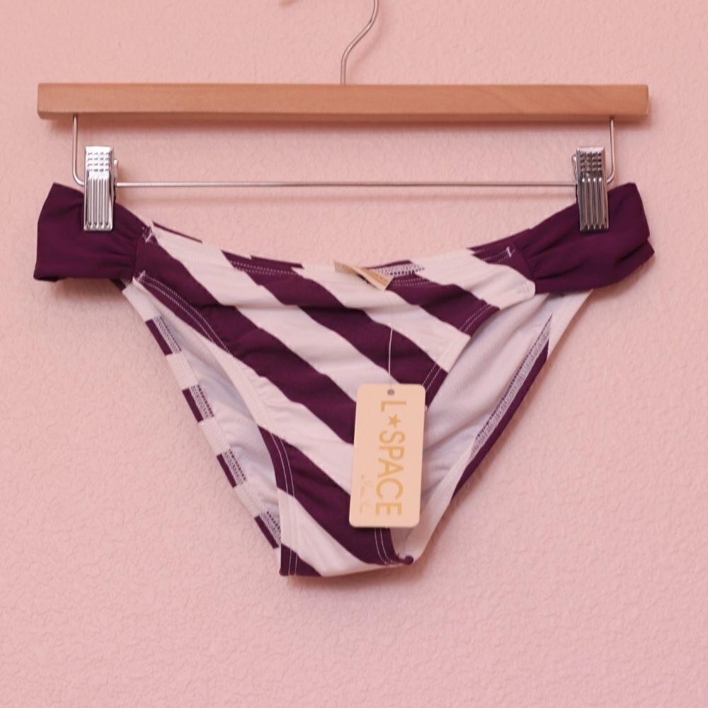 𝅺lspace purple and white Bikini Bottom